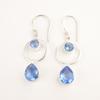 Pear Tanzanite Stone 925 Sterling Silver Drop Dangle Elegant Earrings Jewelry EE-140-15