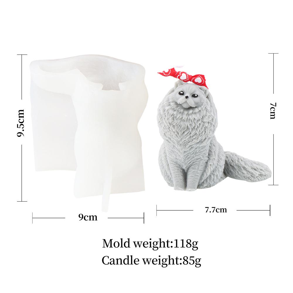 Animals Pet Teddy Puppy Silicone Candle Mold Dog Cat Bulldog Soap Ornament Handmade Scented Resin Plaster Mould