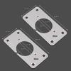 36pcs Cabinet Hinge Repair Plate Kit Stainless Steel Door Hinge Mounting Plate With Holes For Home Kitchen Cupboard Furniture