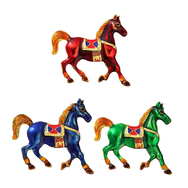 

Stylish Horse Pin Vintage Modern 2026 Year Brooch Corsage Pin Gift Chest Jewellery Piece For Fashion Lovers
