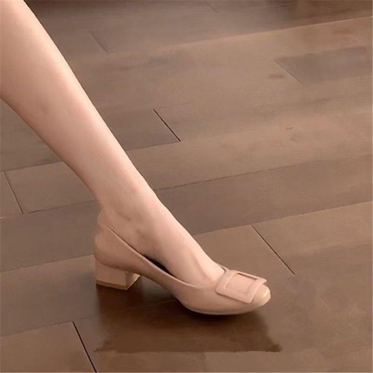 Korean Version of Pointed Toe Foot Cover Comfortable Lazy Shoes Women's 2025 Explosion Autumn Daily Versatile Skirt Non-slip High Heels