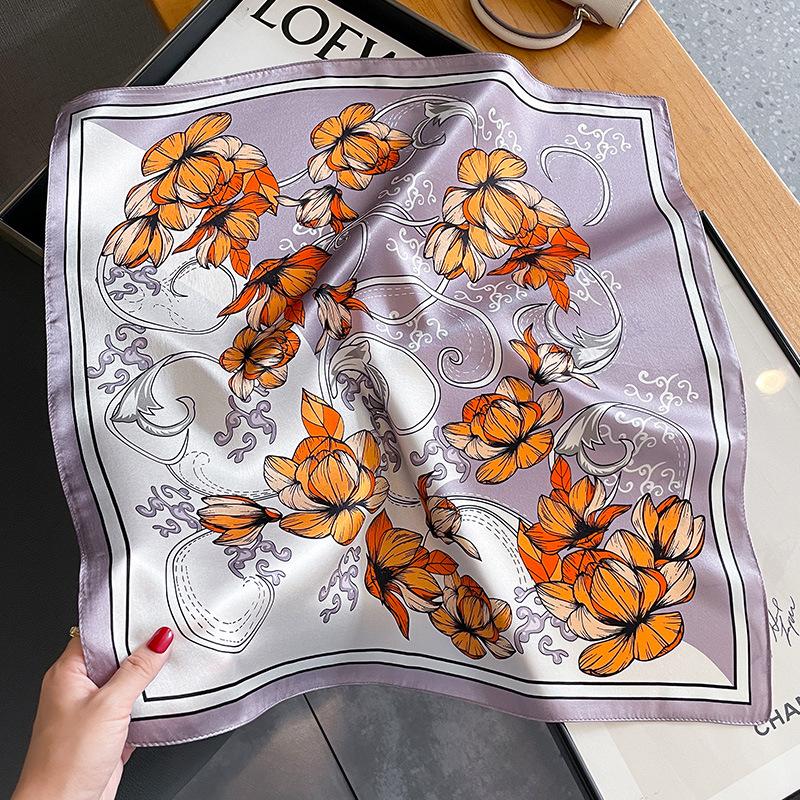 100% Silk Scarf Bandana Women Square Scarves Wrap Kerchief Mulberry Spring Fashion Luxury High Quality Headband Hijab Shawls
