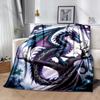 Purple Dragon On Moonlit Tree Print Adult Children Warm Blankets Home Travel Car Soft and Comfortable Suitable for All Seasons