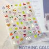 5D Embossed Birthday Nail Art Stickers: 3D Letters, Bows & Cartoons DIY.