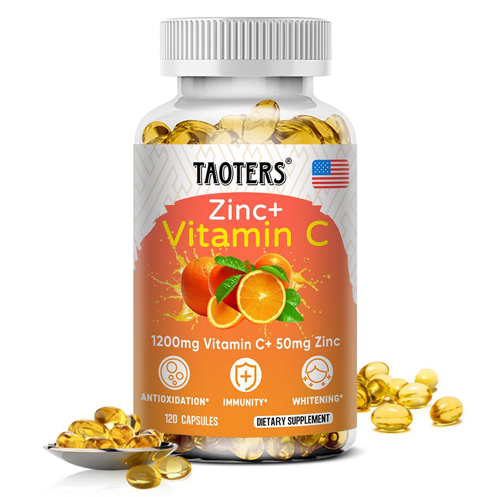 

Капсули Вітамін С+Цинк для зміцнення імунітету 120 капсул 120 capsules