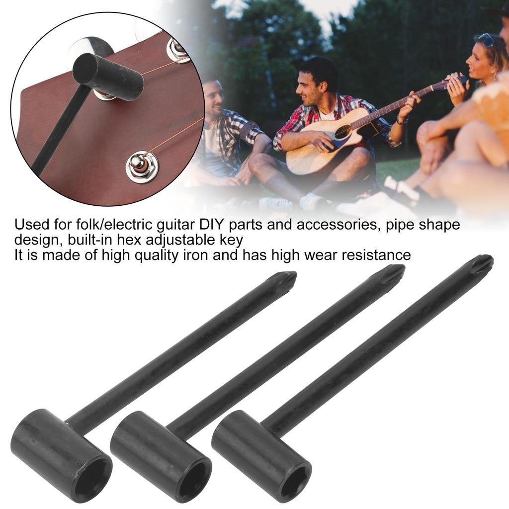 3PCS Guitar Rod Wrench Iron 7MM Celsius 8MM Celsius 6.35MM Instrument Adjustment Tool