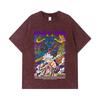 275 GSM Washed T-shirts 100% Cotton One Piece V35 Luffy Kaido Print Unisex Heavy Cotton T Shirt