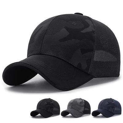 Trendy Mesh Cap for Women Men Unisex Sunshade Breathable Outdoor Activity Sport Cap Women Camouflage Summer Hats Leisure Simple Hats