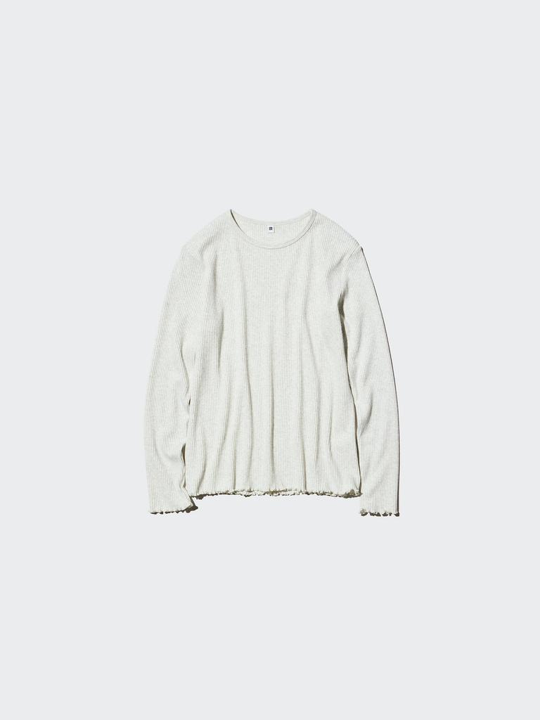 Uniqlo Japan Girls Ribbed Crew Neck T shirT