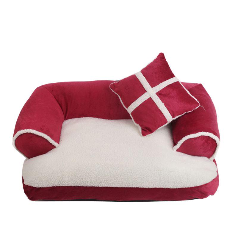 Buy SL Pet Dog Cat Bed Sofa Puppy Cushion House Soft Fleece Warm