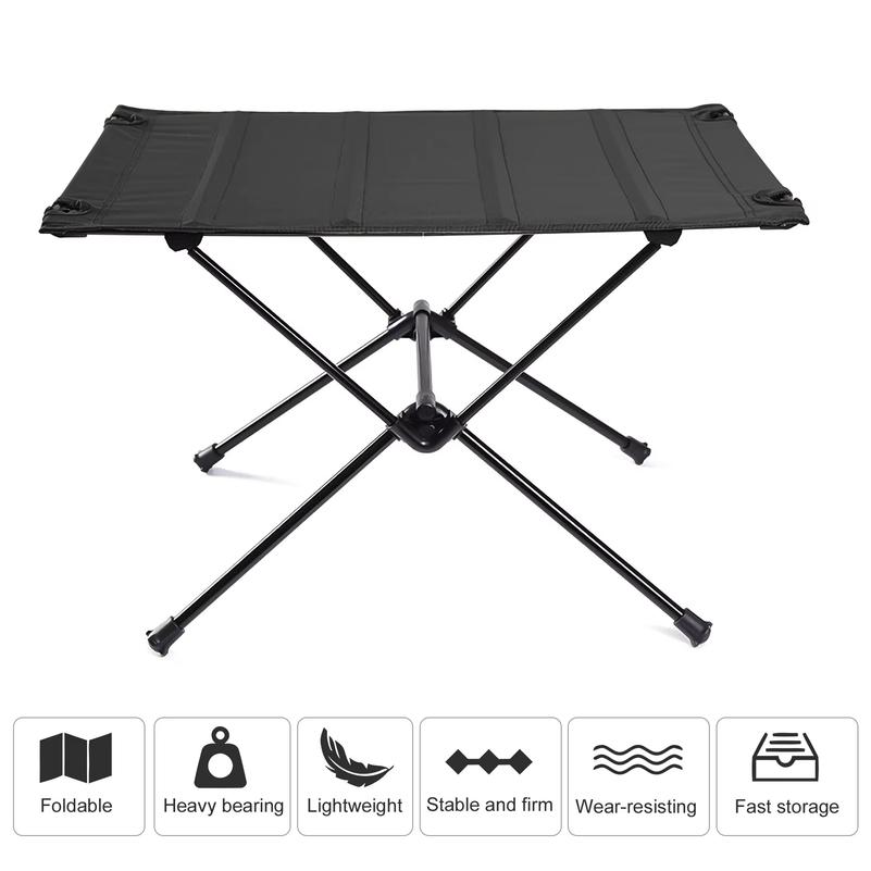 Camping Folding Table Lightweight 1680D Oxford Roll-Up Table Portable Aluminum Alloy Tourist Tables for Outdoor Picnic
