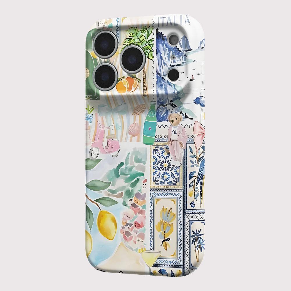 Creative Pattern Phone Case for iPhone 17 16e 16 15 14 13 12 11 Air Pro Max XS XR XSMax 6 7 8 Plus Glossy Film Hard PC Cover