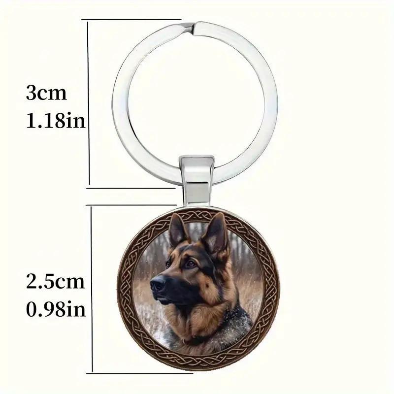 German Shepherd Dog Keychain With Zinc Alloy Material For Gift And Key Organizer