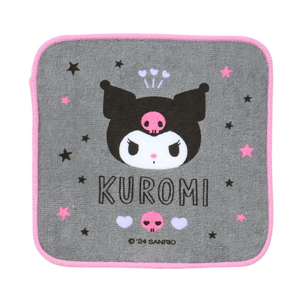Sanrio Kuromi Petit Towel Set of 4 for with Name 250007 Children, Antibacterial, Space,