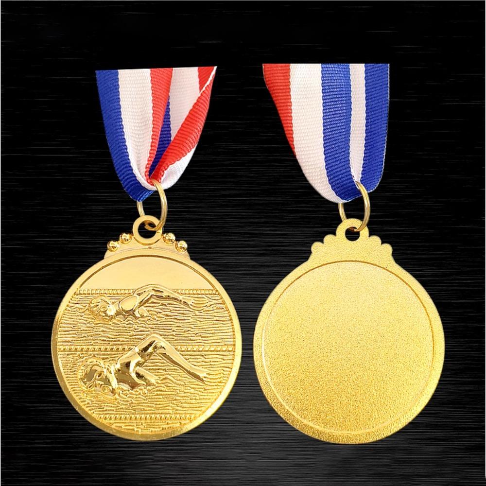 5cm Diameter Swimming Competition Medal Zinc Alloy Sports Award  Activity Contest