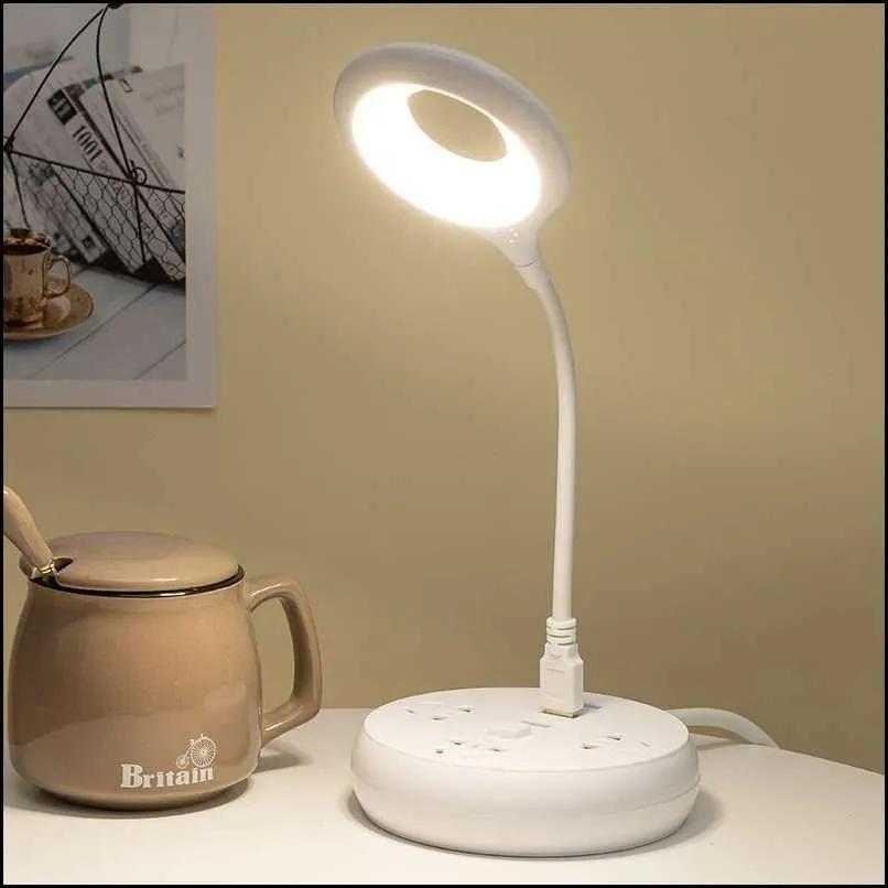 Voice-controlled Bedside Lamp With USB Control Light