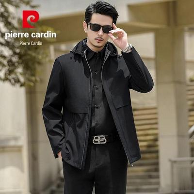 Jaqueta Casual de Negócios Masculina com Capuz Removível