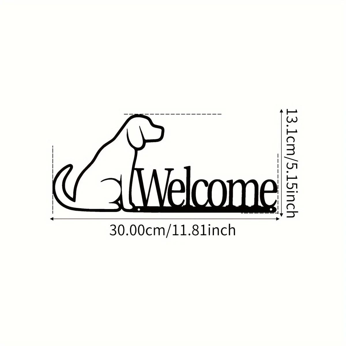 

Знак «Добро пожаловать в гости к собаке» Дизайн Лабрадора, наружное настенное искусство из металла, идеальный подарок для любителей собак, декоративное настенное украшение из металла для домашнего декора светло-серый