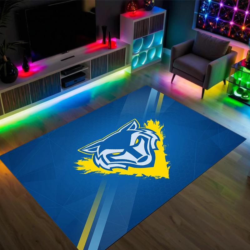 Warrington Wolves Design Crystal Velvet Carpet Cozy Non?Slip Printed Rug For Bedroom Living Room Entrance
