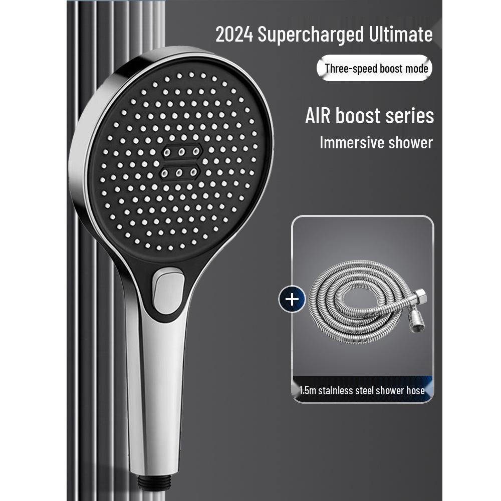 German High-Pressure Rainfall Shower Head Set - Extra Strong Water Output for Household Bathrooms