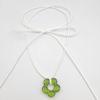 Sweet Glass Flower Pendant Necklace Fashion Statement Choker Neck Chain Simple Cord Collar Necklace Party Jewelry