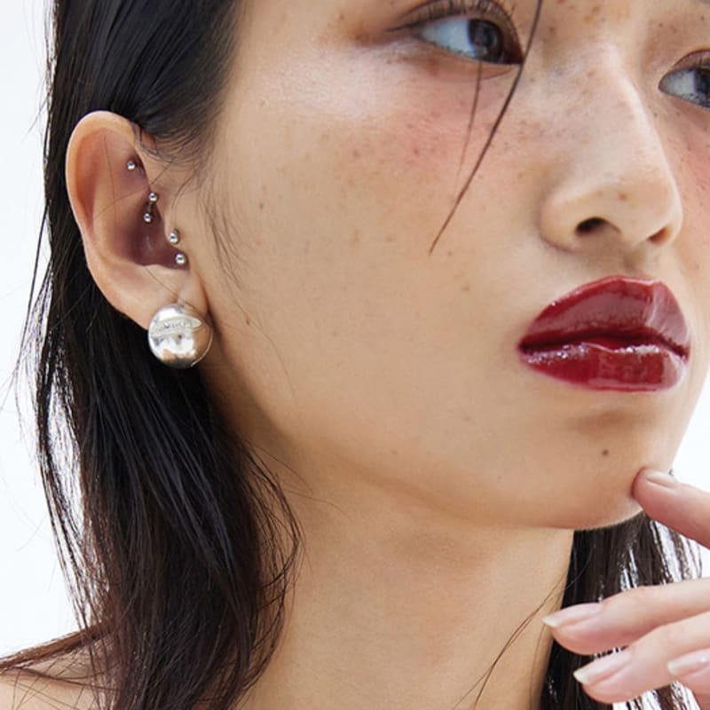 NIMBUS TAG BALL EARRINGS
