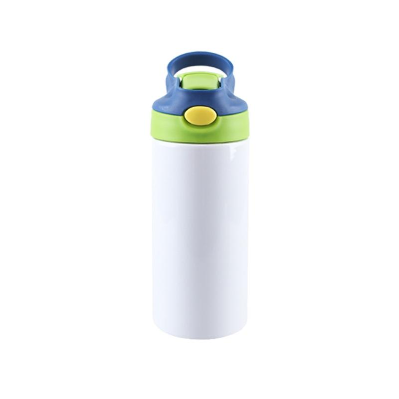 Outdoor Simple Solid Color Stainless Steel Vacuum Thermos Cup with Straw with Handle Children's Water Cup Portable Sports Cup