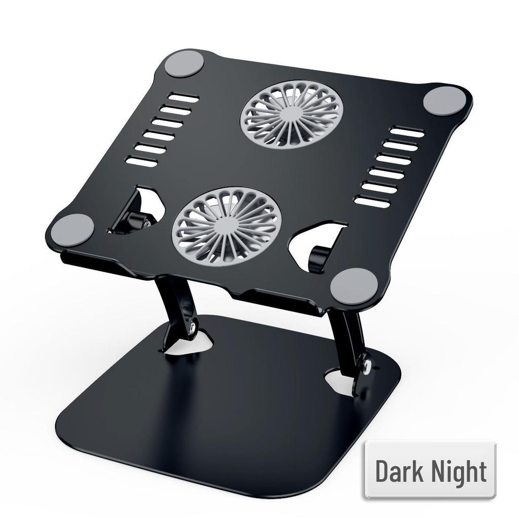 Aluminum Alloy Laptop Cooling Stand with 360° Rotation & Three-Level Adjustability