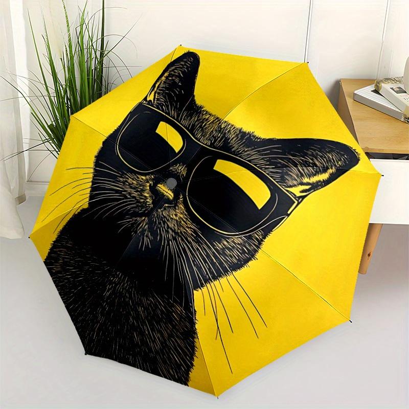 1pc Sunglasses Cat Automatic Opening/closing Umbrella with Auto Open/Close, Windproof, Foldable Sunshade yy250811167