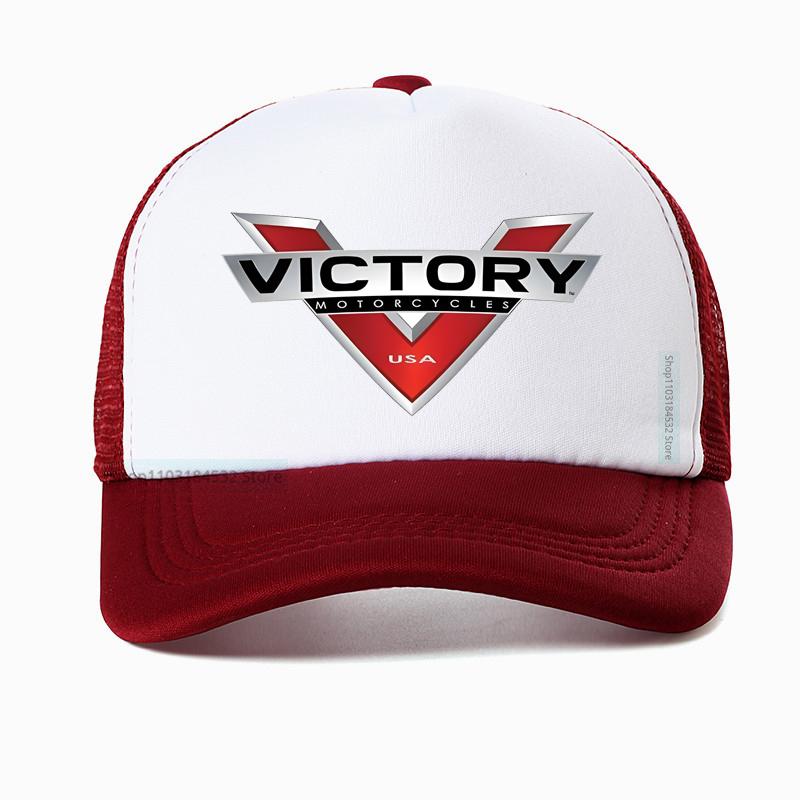 Victory Motorcycle Basebollkeps utomhussporter justerbar keps Sommar sval nät andningsbar keps racinghatt