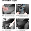 Car Center Console Armrest Cover for 2025 Crosstrek/Impreza Black Stitches