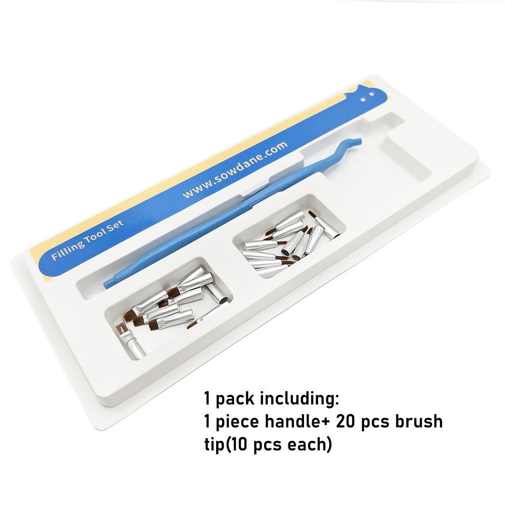 

Зубная фарфоровая щетка-ручка для придания формы силиконовому клею Композитный фарфоровый инструмент для придания формы зубам 1 set