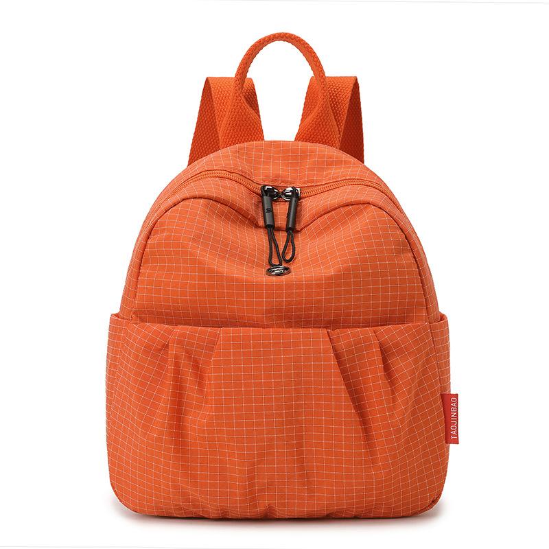 Schoolbag Backpack Fashion Plaid Versatile Portable Lightweight Backpack Large Capacity Outdoor Travel Simple Commuter Backpack
