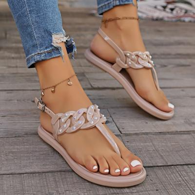 Women's Flat Sandals  Summer New Fashion Classic Shoes for Women Solid Clip-toe Rome Casual Sandals Female  Mujer
