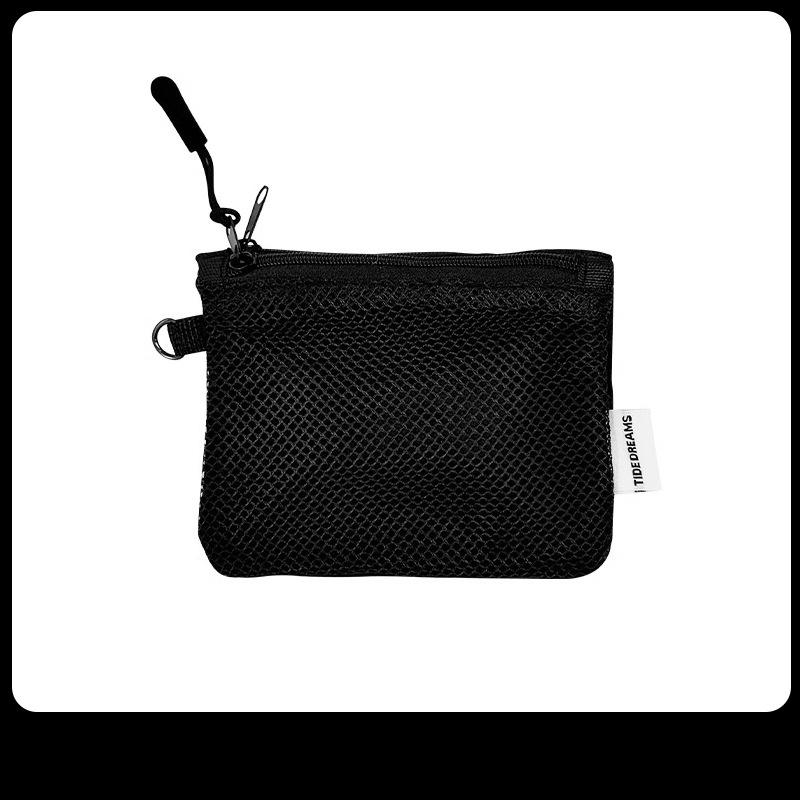 1 szt. Torba do przechowywania Poliester Siatka Powiększona Dwuwarstwowa Torba zapinana na zamek Przenośna Zmiana Słuchawki Różności Mała