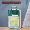 Colorful Cute Large Capacity File Bag, Transparent Document Handbag For Student Exams, A4 Zipper Paper Storage Bag