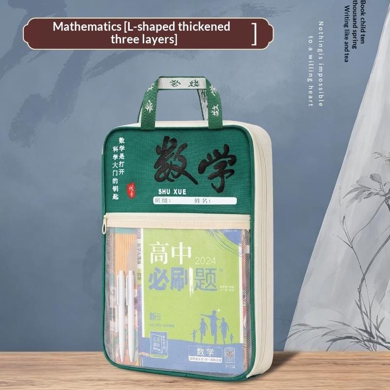 Colorful Cute Large Capacity File Bag, Transparent Document Handbag For Student Exams, A4 Zipper Paper Storage Bag