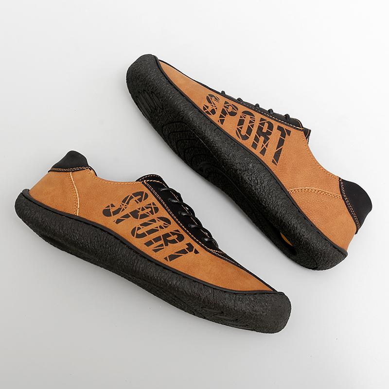 Herren Schnürschuhe aus Leder Bequeme Slipper Ballerinas Outdoor Laufschuhe Mokassins Freizeitsneaker