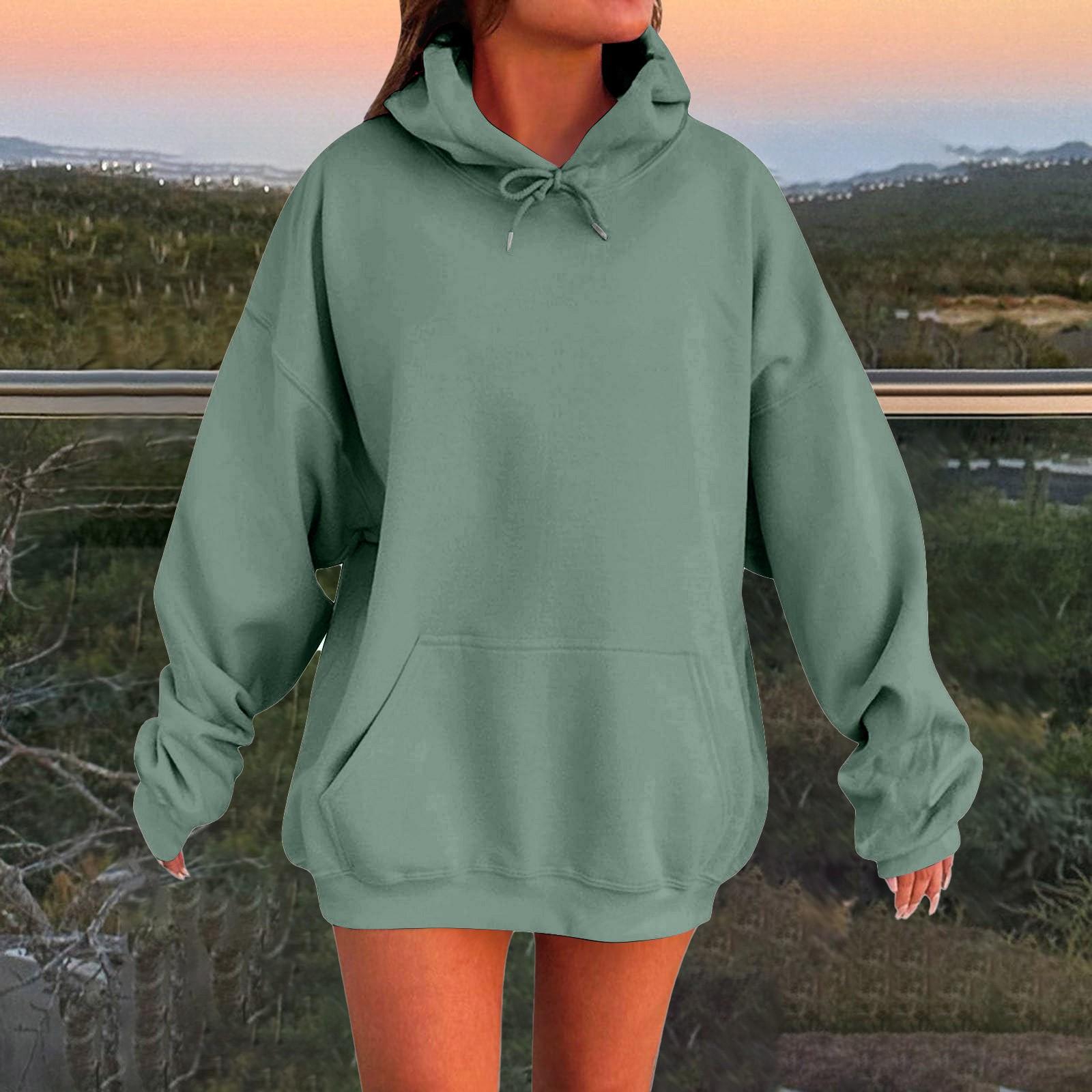 

Женская толстовка с длинными рукавами, свободная, с заниженными плечами, с капюшоном, из плюша XS