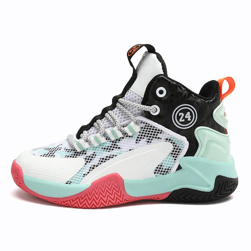 Practical Basketball Shoes for Boys 6-12 Years Old Spring and Summer Non-slip Breathable Mesh Children's Sports Shoes for Boys and Students