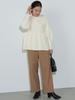 Knit Peplum Form Pullover Knit IVORY ONE SIZE [Beams Heart] L/S Women's