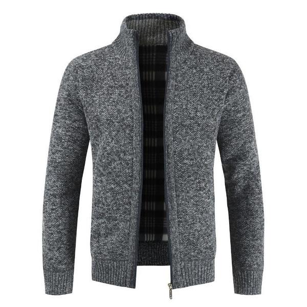 Cardigan da uomo maglioni primavera autunno maglione da uomo maschio solido moda vestibilità spessa sottile tenere caldo maglione casual cappotto da uomo invernale