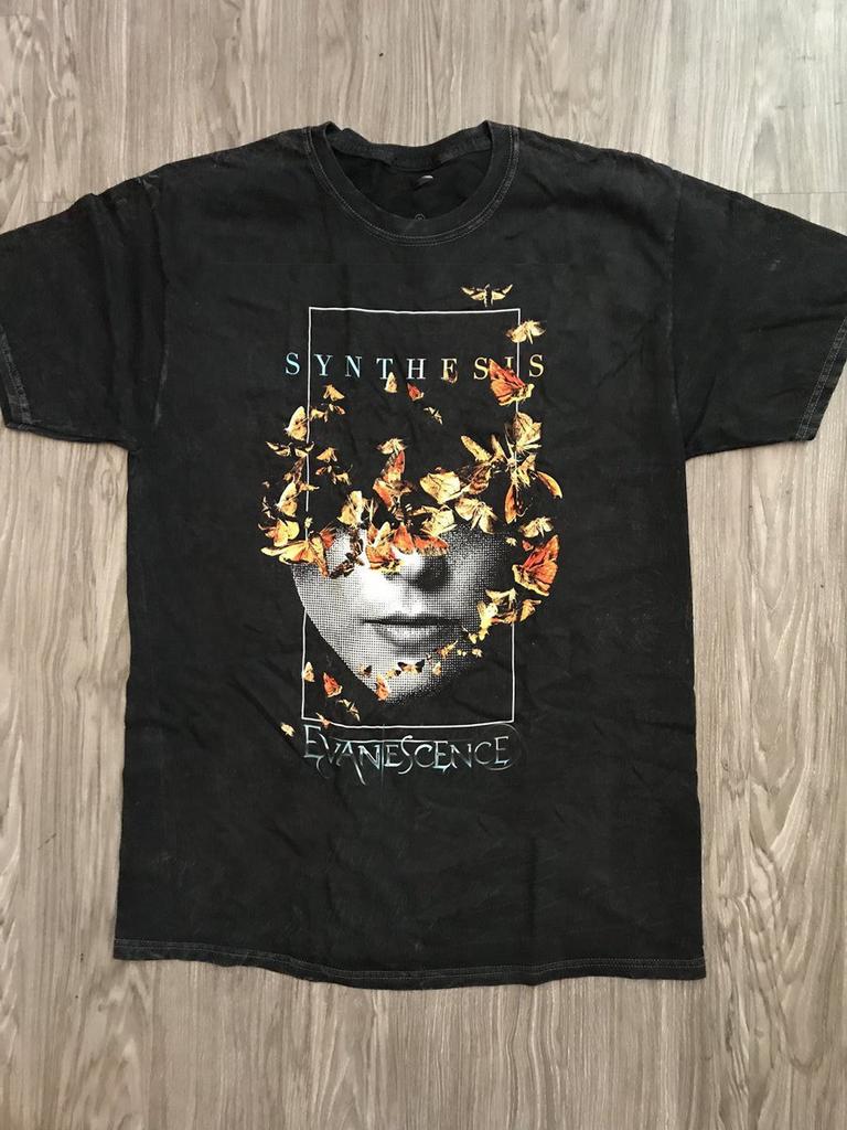 Evanescence Zespół Rockowy Synthesis Tour Unisex Bawełniana Koszulka Pełny Rozmiar SB270
