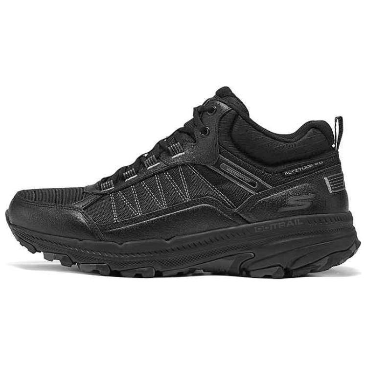 Skechers Go Run Trail Altitude 2.0 Comfortable Simple Durable Mid-Top Running Shoes Men running shoes Black 220759C-BKCC 39.5