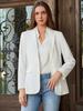 2025 European Slim Fit Women's Solid Color Long Sleeve Single Button Casual Blazer