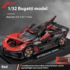 1/32 Bugatti Bolide Miniature GT Die Casting Model Car Metal Alloy Sound & Light Pull Back Children's Toy Car Birthday Gifts Boy