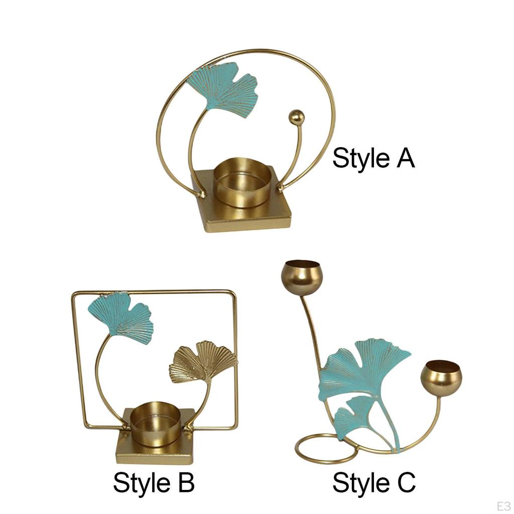 Candleholder Centerpiece Tealight Candle Holder Leaf Decorative Stand for