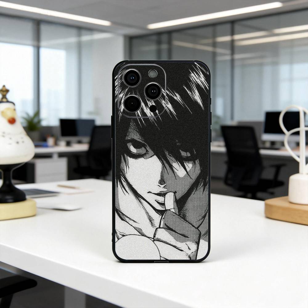 D-Death N-Note L Lawliet-DNLL Phone Case For iPhone 17,16,15,14,13,12,11 Plus,Pro Max,XS,Soft Silicone Black Cover