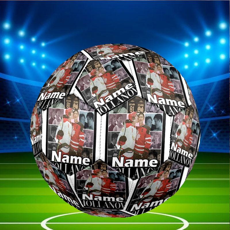 Custom Name Personalized Heated Rivalry Print Size 5 Soccer Ball Training & Match Football, for Team, Kicking, Gift for Football Enthusiasts