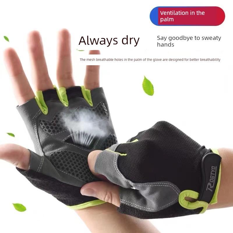 Suitable for Giant Bicycle Gloves, Half-Finger Gloves for Men and Women, Road and Mountain Bikes, Fitness Bikes, Breathable, Non-Slip, Shock-Absorbing